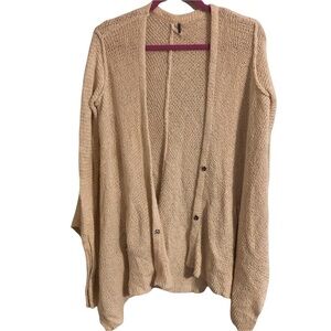 Free People cardigan oversized knit sweater xs boho essential closet staple